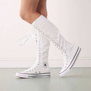 Converse 9 NIB Knee High XX-HI Tall Lace Up White Sneakers Authentic New In Box